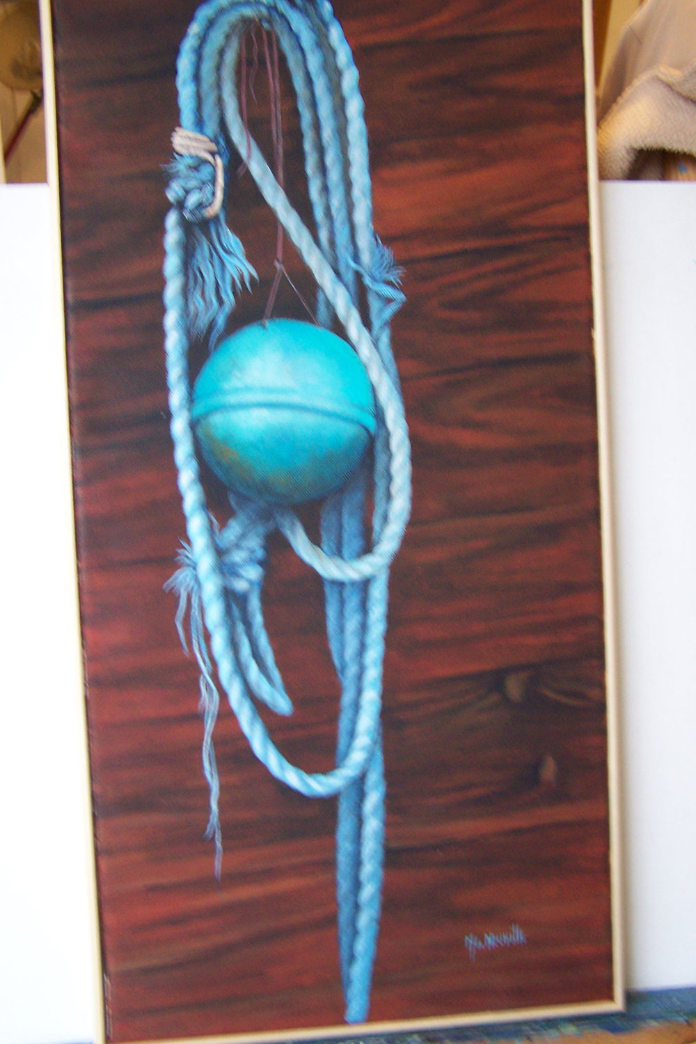 flotteur et cordage turquoise
