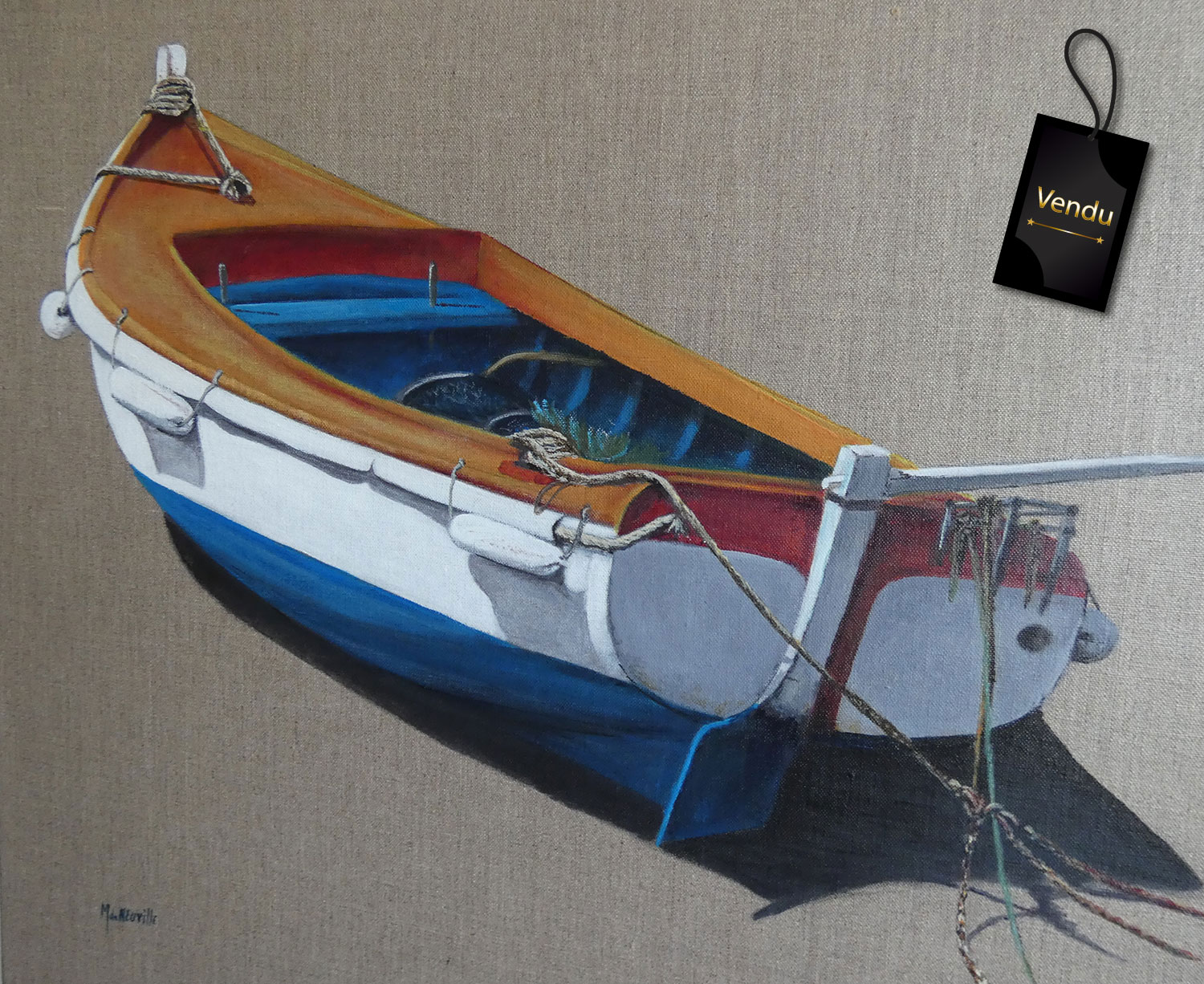 Barque Orange Bleu