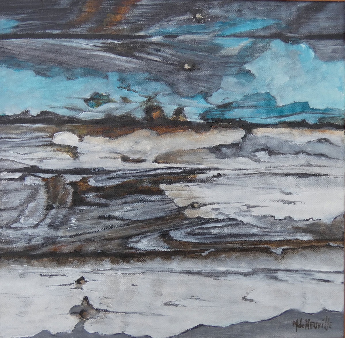 bois d'épave turquoise