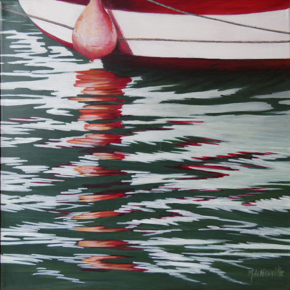 reflet rouge & vert