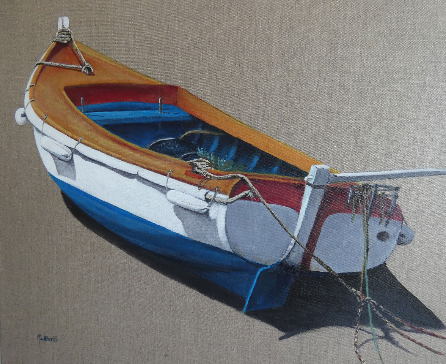 Barque Orange Bleu